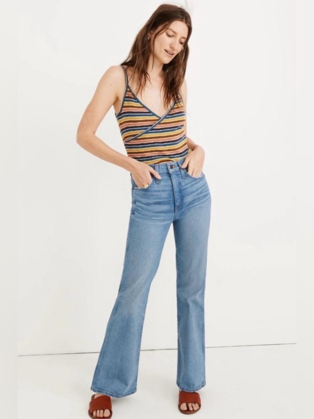 Madewell Retro Flare Light Blue High-Rise Flare Jeans